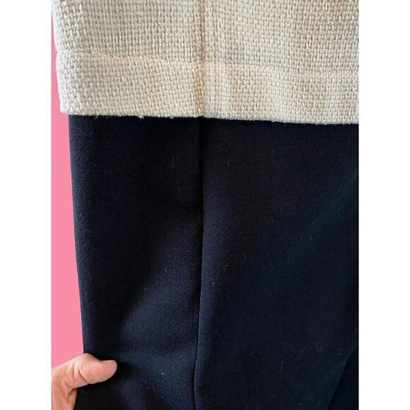 Tory Burch Tweed Wool Sheath Dress size 10 Black Off White Shift - Picture 12 of 14